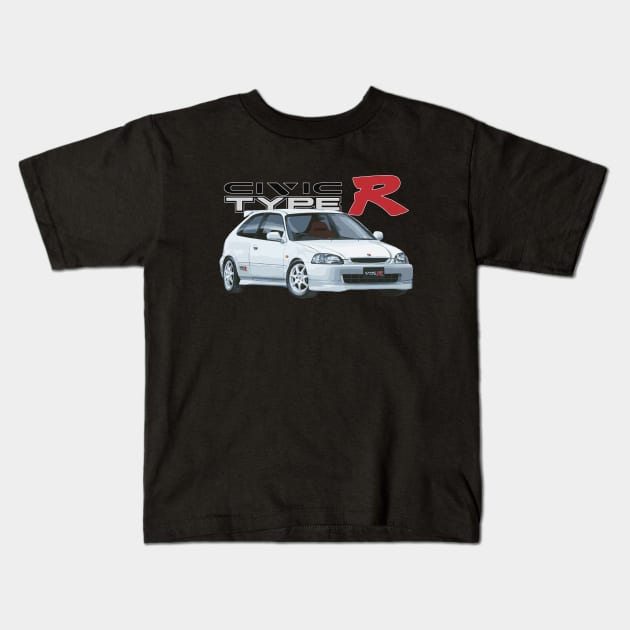 hot hatch ek9 type r Kids T-Shirt by cowtown_cowboy